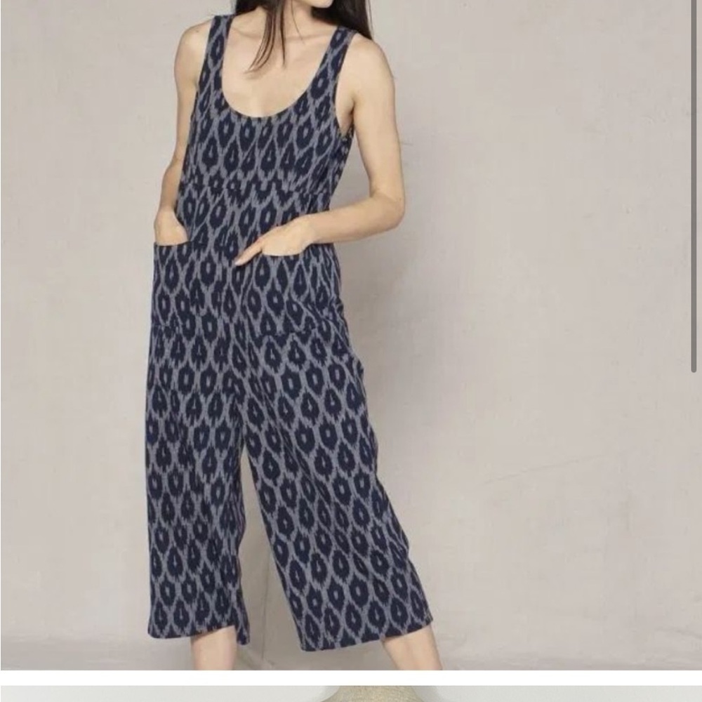 Outerknown Organic Cotton Patterned Crop Jumpsuit